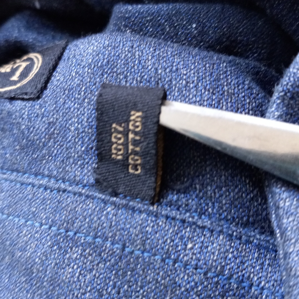 Luca diMarco Mens Sz 2 X Blue button down, 100% Cotton - Picture 7 of 9